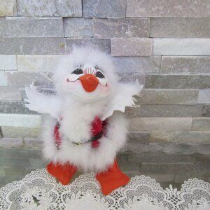 New with Tags, Adorable Annalee Christmas 10” Candy Duck Figurine